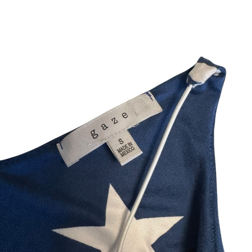 Gaze | Blue & White Star One Piece Bodysuit Size Small - Picture 5 of 8